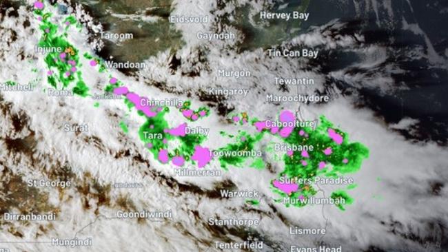 Severe thunderstorms added to the carnage. Picture: Weatherzone