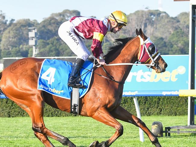 Waimarie ridden by Mark Zahra wins the Sportsbet Same Race Multi Handicap at Sportsbet Sandown Hillside Racecourse on July 31, 2024 in Springvale, Australia. (Photo by Pat Scala/Racing Photos via Getty Images)