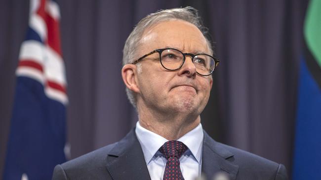 Anthony Albanese lashed the actions of the former government. Picture: NCA NewsWire / Gary Ramage