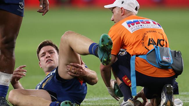 The Eels don’t want any late drama before their first preliminary final since 2009. Picture: Mark Kolbe/Getty Images