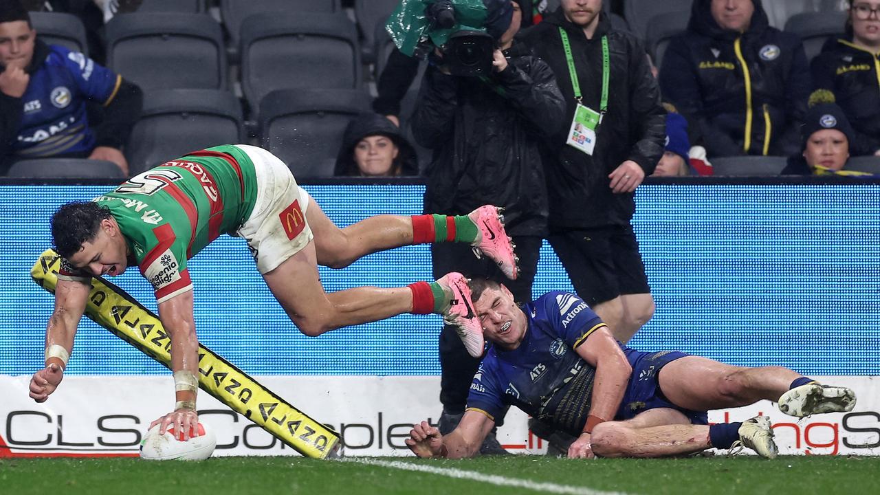 Jacob Gagai scored a double on his way to raising the bat for a ton. Photo: Cameron Spencer/Getty Images