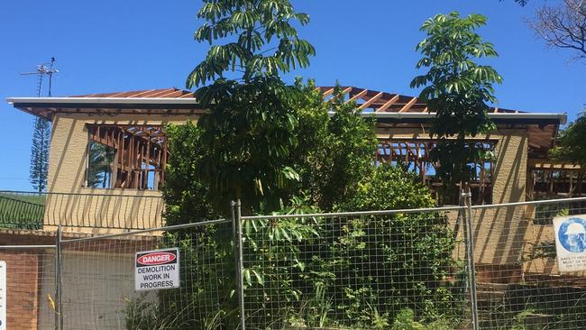 The first house to be demolished to make way for the Coffs Harbour Bypass. It has now been completely removed. A new Rural Fire Service (RFS) building will be built on the Bruxner Park Road site.