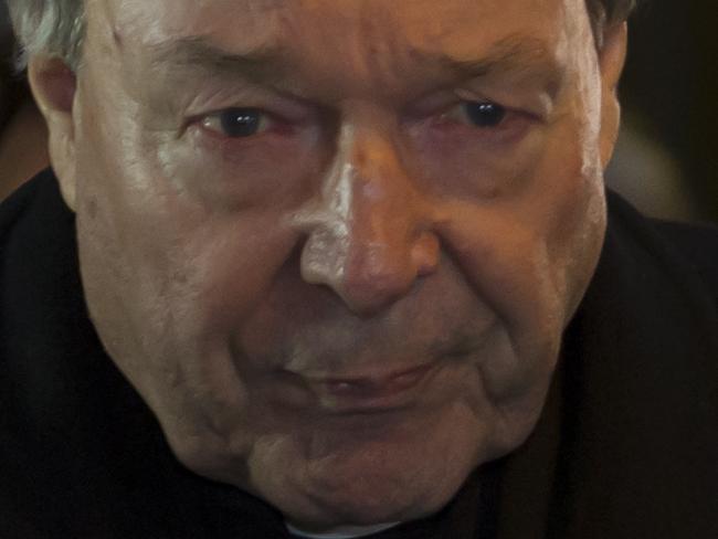 Image ©Licensed to i-Images Picture Agency. 01/03/2016. London, United Kingdom. Cardinal George Pell leaves Hotel Quirinale, Rome, after giving evidence to The Royal Commission via video link. Picture by David Mirzoeff / i-Images