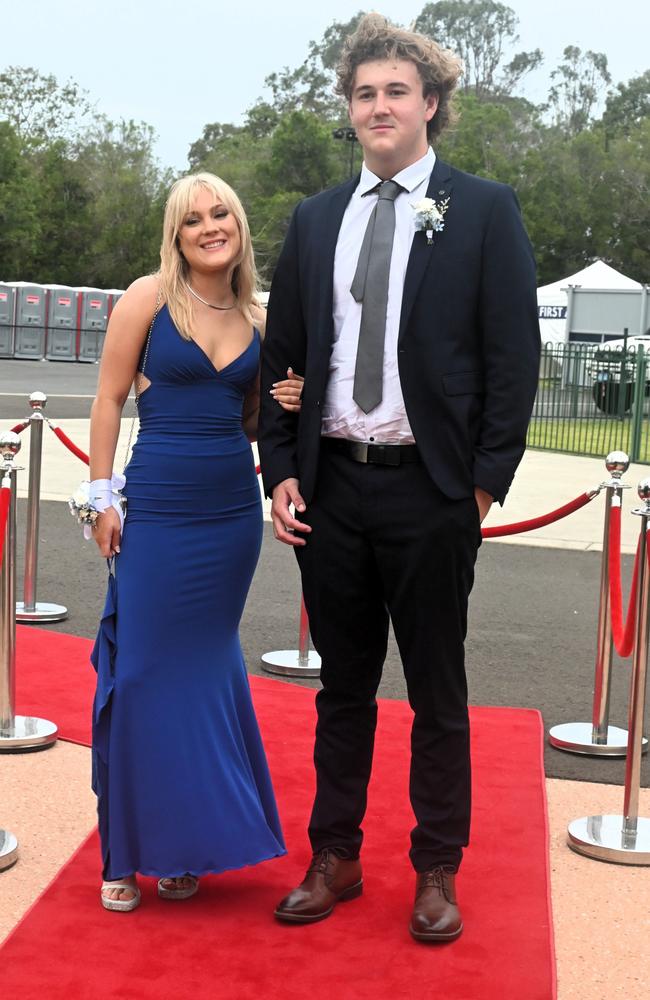 Lily Daniel and Alexander Lee at Pacific Lutheran College's 2023 formal. Picture: Tegan Annett
