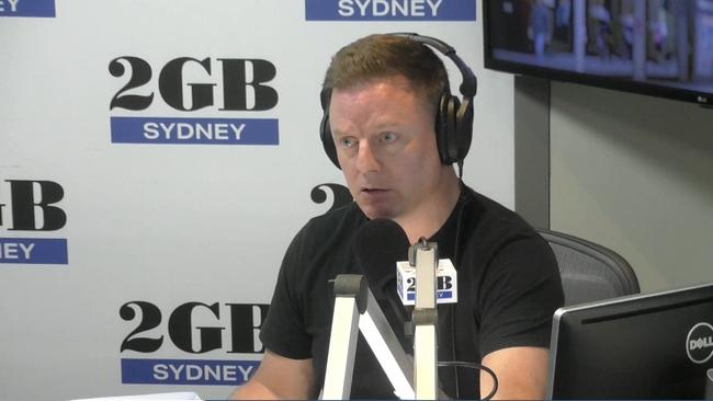 Ben Fordham behind the microphone for Sydney’s radio 2GB.