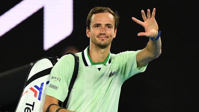 Russia's Daniil Medvedev was also unimpressed with the crowd. Picture: William West / AFP