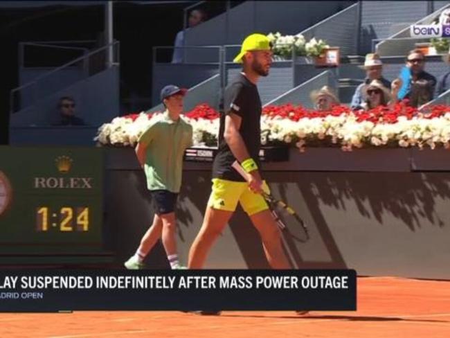 Major power outage halts Madrid Open