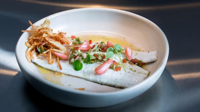 Grilled King George Whiting, sauce vierge at The Line &amp; Label, Port Lincoln