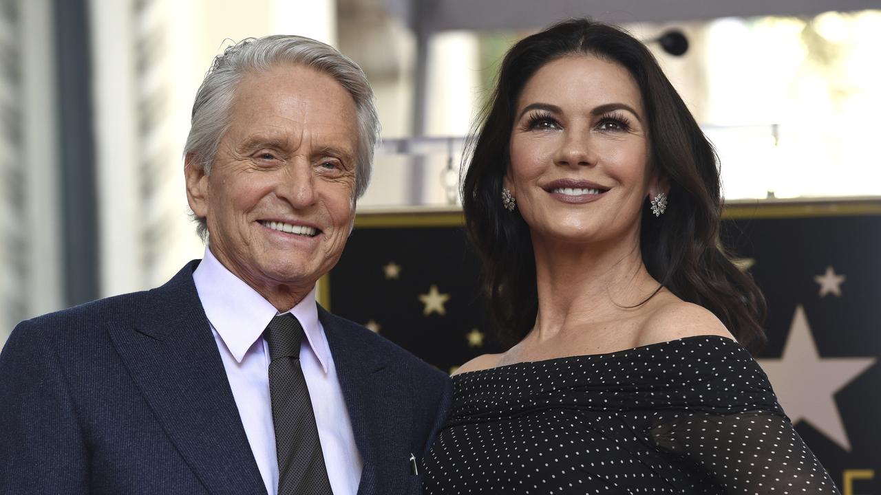 Long-married couple Michael Douglas, left, and Catherine Zeta-Jones. Picture: AP