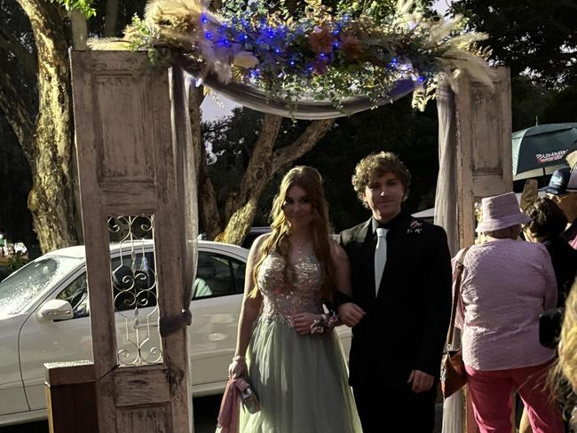 Students arrive at the Hervey Bay State High School formal.