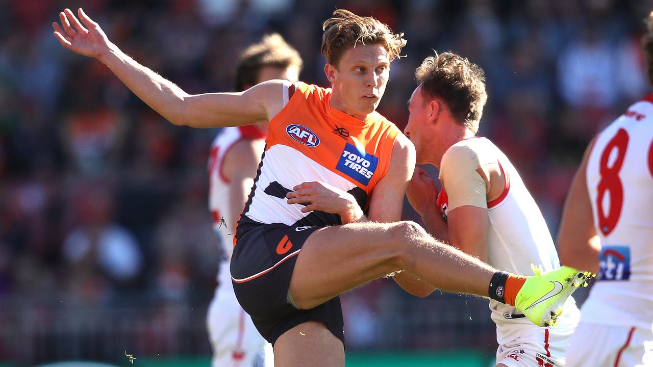 Giants star Lachie Whitfield is popular among aspiring AFL players. Picture: Phil Hillyard