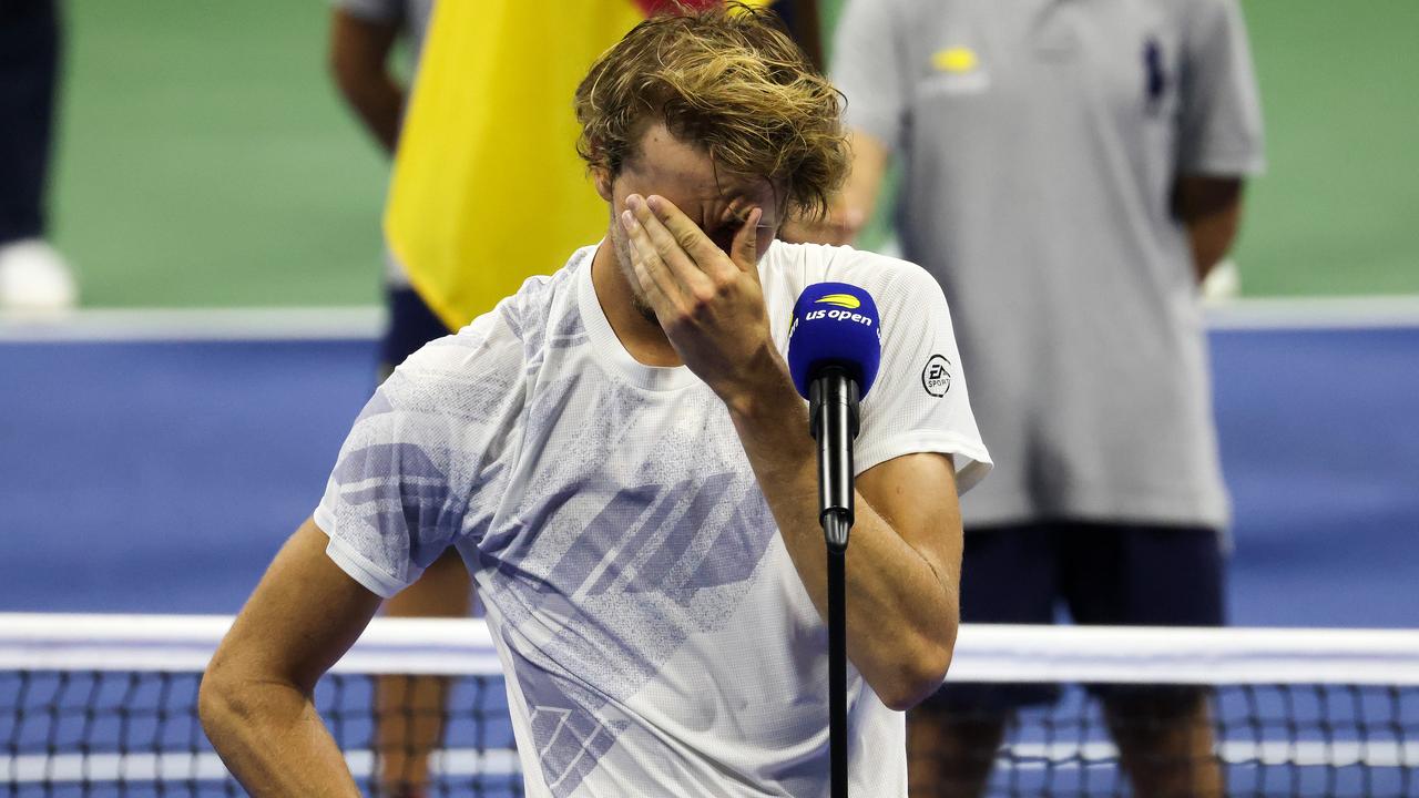 US Open tennis final Alexander Zverev breaks down, world reacts