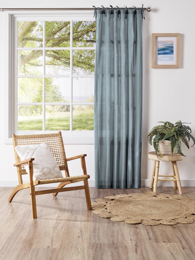 Spotlight’s Mode Home coastal tie top sheer curtain, will set you back just $19.00. Picture: supplied