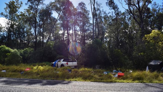 Moonie Highway crash. Pic: Peta McEachern