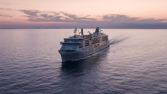 Luxury Silversea cruise ship Silver Nova has docked in Darwin, marking its inaugural visit to Australia. Picture: Supplied.