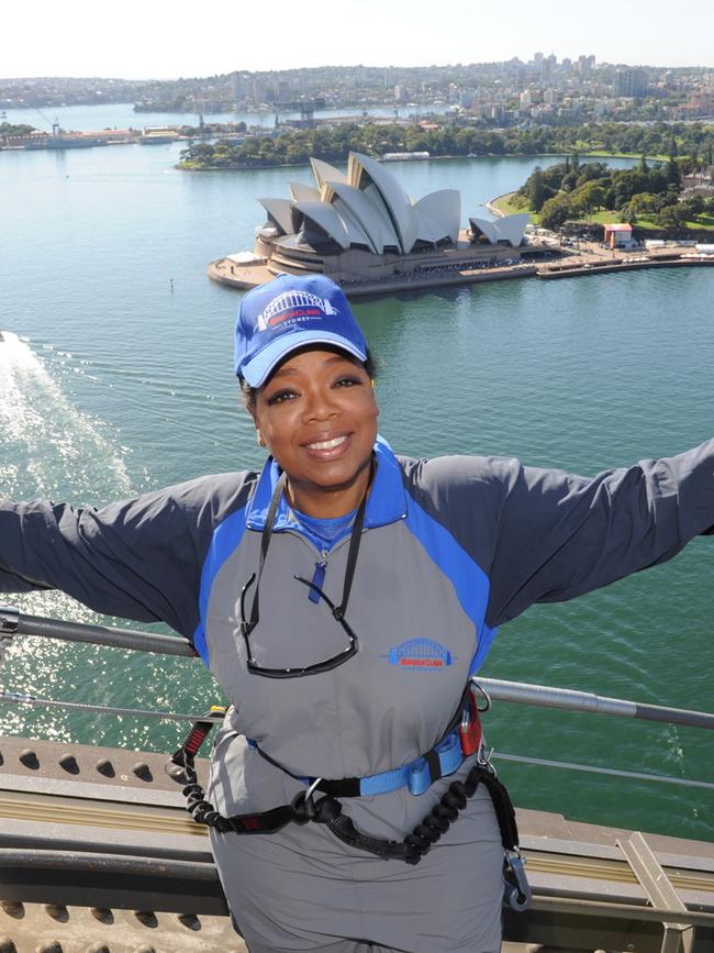 Oprah put on the iconic jumpsuit for the climb in 2010.