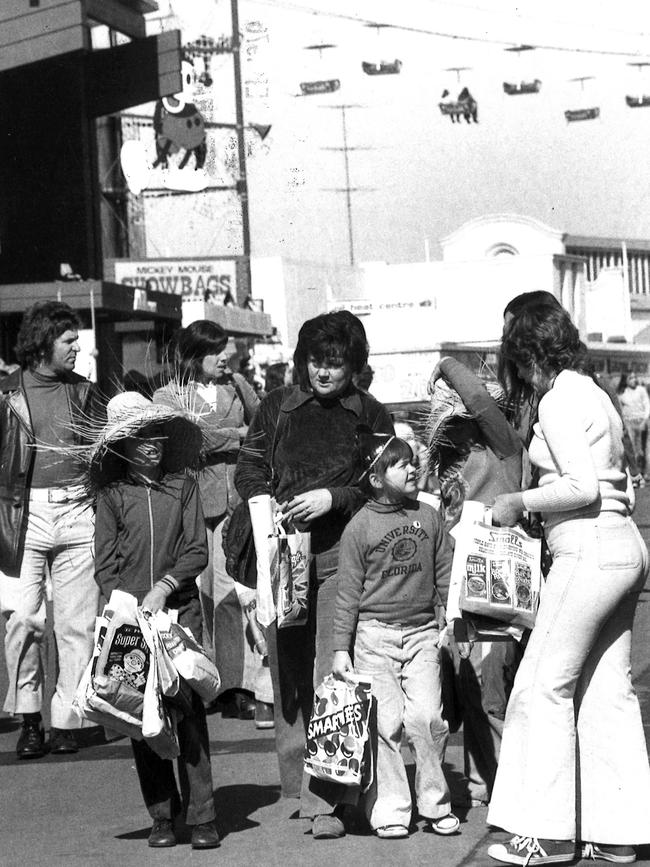 1976: Show day gave Melburnians a chance to bring their families to the Royal Melbourne Show. Picture: HWT Library