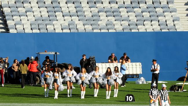 Cheerleaders from the upcoming film. Picture: Alison Wynd