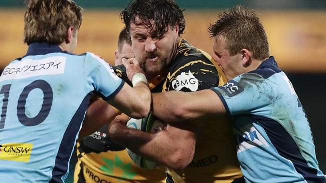 SYDNEY, AUSTRALIA - JULY 11: Jeremy Thrush of the Force in action during the round 2 Super Rugby AU match between the Waratahs and the Western Force at Sydney Cricket Ground on July 11, 2020 in Sydney, Australia. (Photo by Mark Metcalfe/Getty Images)