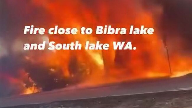 Two water-bombers were required to help bring the dangerous bushfire under control. Picture: Nine News