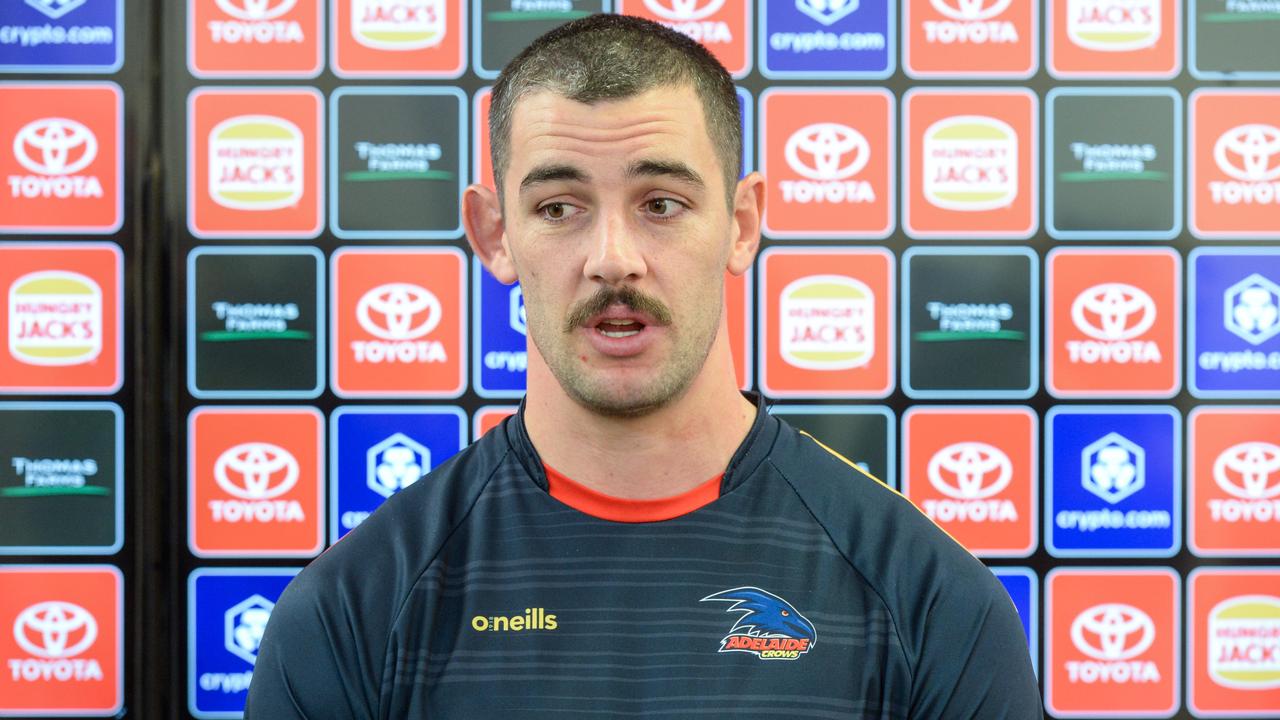 Walker spoke to the media at West Lakes on Tuesday. Picture: NCA NewsWire / Brenton Edwards