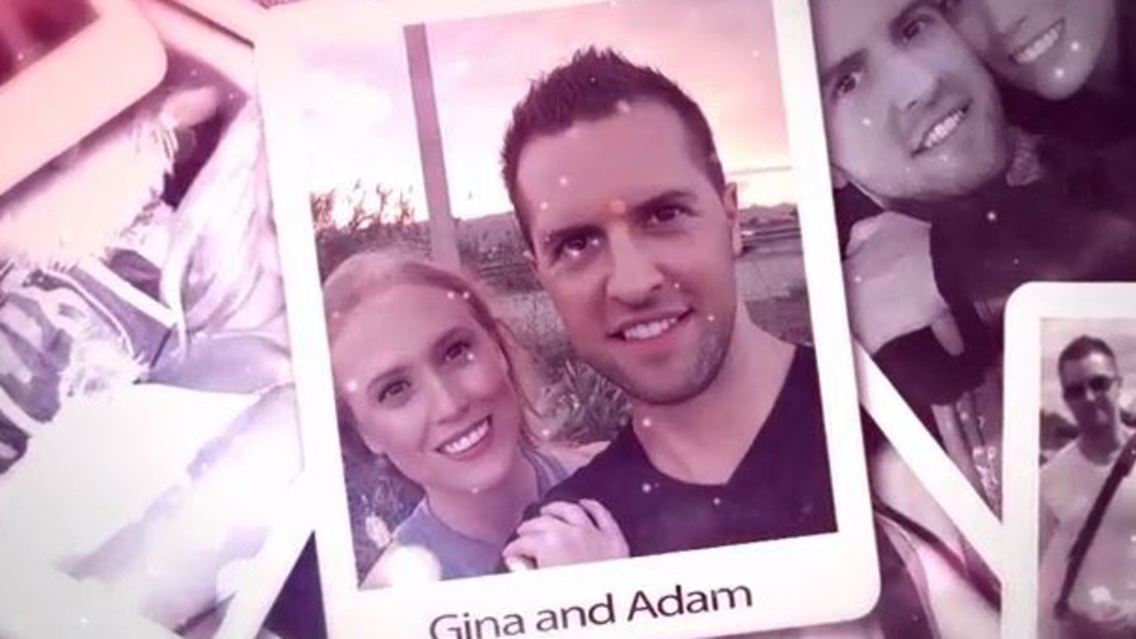 Gina and Adam met at work — and we imagine it's been work for Adam ever since.