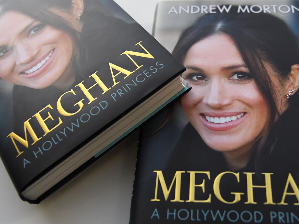 The cover of the book entitled Meghan, A Hollywood Princess by author Andrew Morton. Picture: AFP