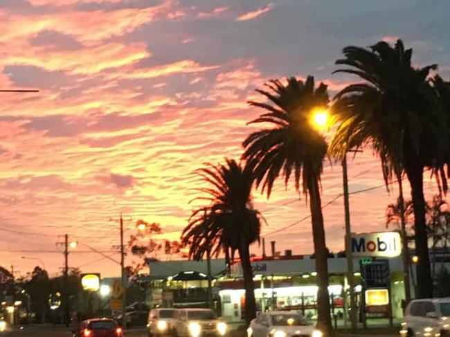 June sunset in downtown Lismore.