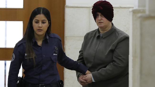 Malka Leifer arrives at the court. AFP Photo / Ahmad Gharabli