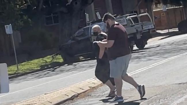 Jacob Ellis leaves Wagga police station after mandatory reporting.
