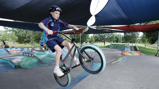 The Redlynch skate park is set for a makeover, with Cairns Regional Council calling for submissions to improve the popular recreational facility. Regular Redlynch skate park user Brodie Quinn. Picture: Brendan Radke