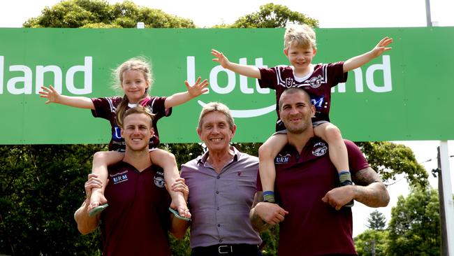 Lyall Gorman (centre) at the announcement of the planned centre of excellence. Picture: AAP Image/Annika Enderborg