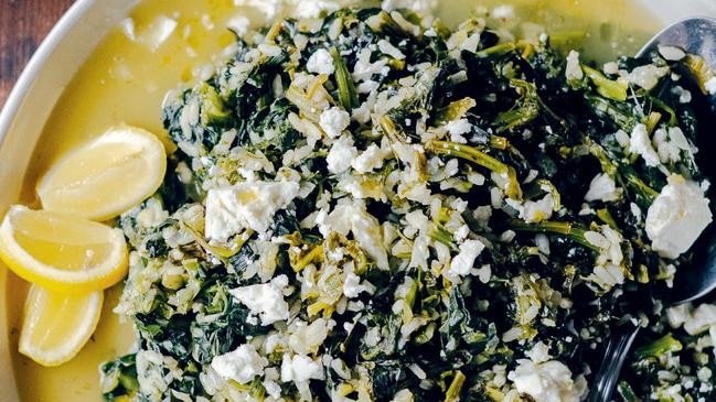 Spinach and dill rice recipe by Kon Karapanagiotidis.