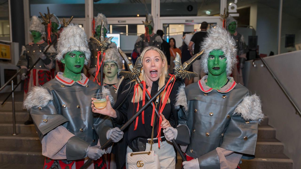 Finn Duncalfe, Jayne Duncalfe and Will Duncalfe at the Aquinas College Wizard of Oz Musical at HOTA. Picture Steven Grevis (The Pulse with Portia Large).