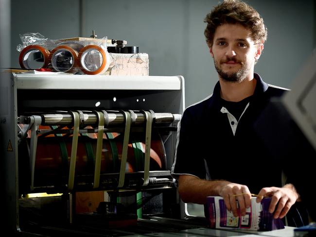 Apprentice bookbinder Daniel Flannery. Picture: Annika Enderborg