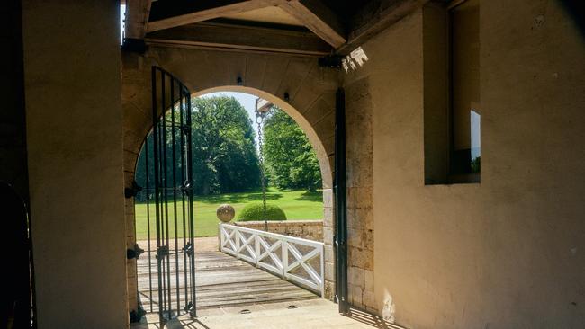 The grand property is surrounded by a moat and occupies 38 glorious hectares alongside the Aigre River. Photography: Darren McDonald