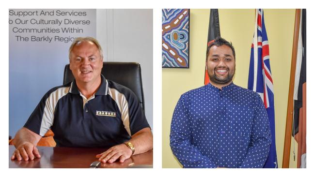 Barkly candidates Steve Edgington (CLP) and Sid Vashist (Labor).