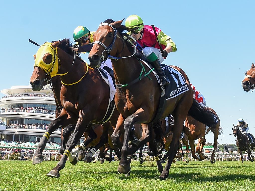 Knight's Choice delivered a windfall for AJ Brimson’s mum. Picture: Reg Ryan/Racing Photos via Getty Images