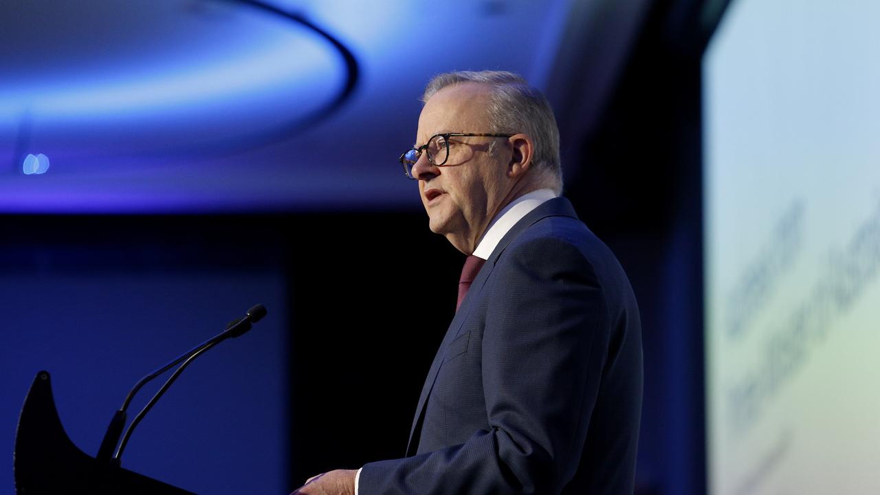 Prime Minister Anthony Albanese addressed the COSBOA national summit on Thursday. Picture: NCA NewsWire / John Appleyard