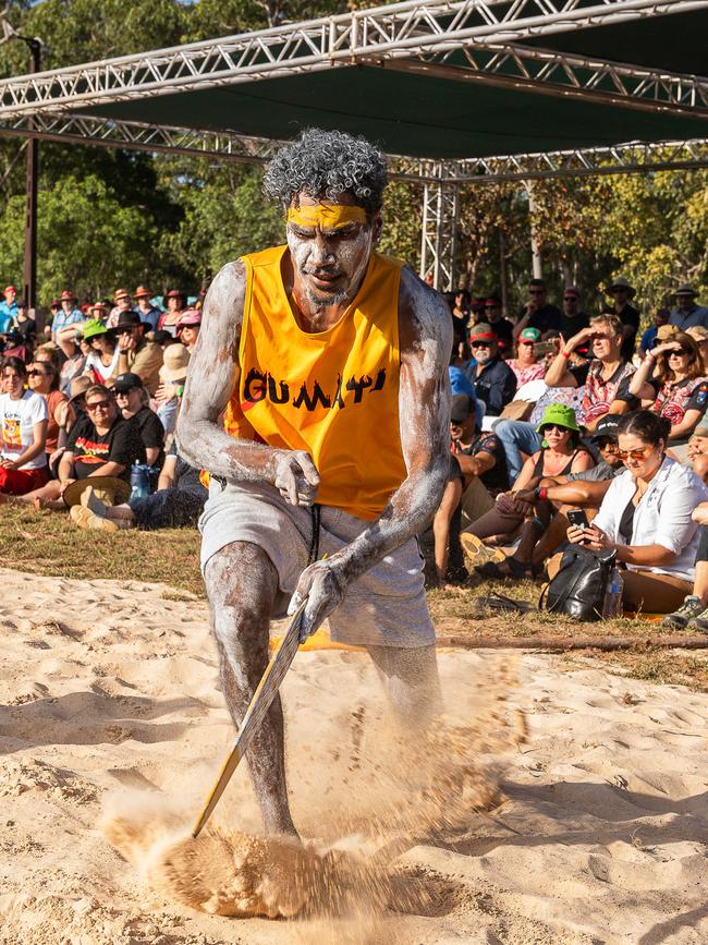 Gurrmuy homeland dance at day one of Garma Festival on Friday August 2023. Picture: Pema Tamang Pakhrin