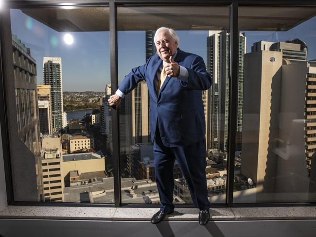 Clive Palmer at his office in Brisbane. Picture: Jamie Hanson