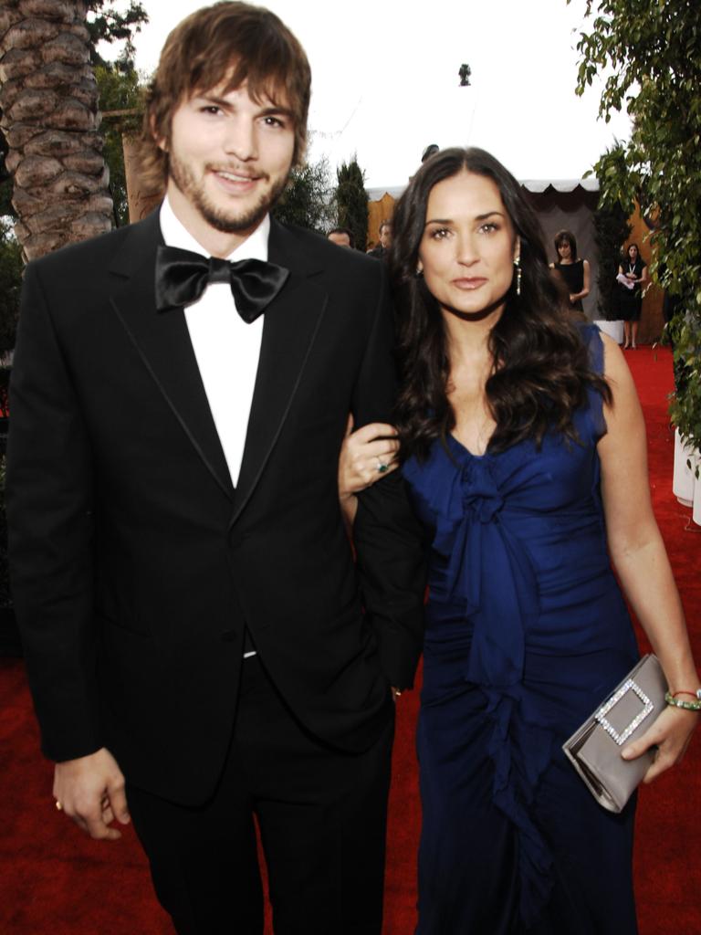 With ex-husband Ashton Kutcher in 2007. Picture: WireImage