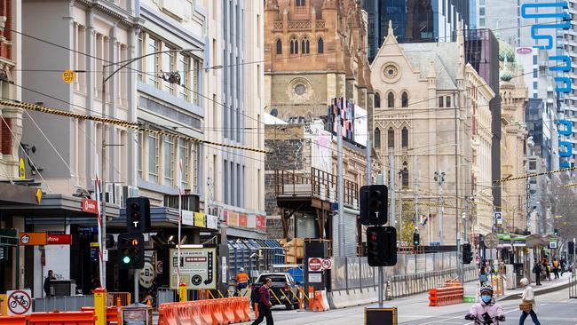 A safe injecting room is likely to be housed on Flinders Street but the government maintains it’s yet to settle on a preferred site. Picture: Mark Stewart