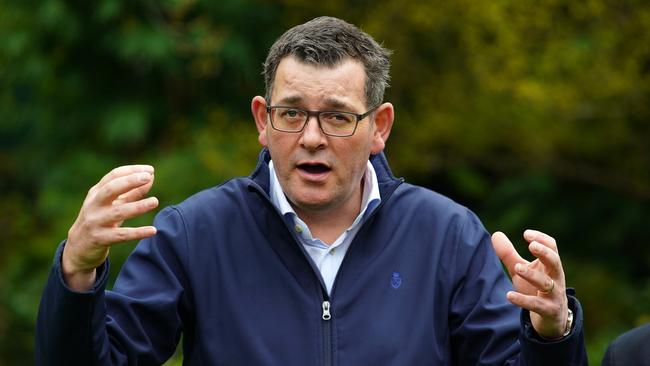 Then-Victorian Premier Daniel Andrews announcing the cancellation of the Victorian Commonwealth Games Picture: NCA NewsWire / Luis Enrique Ascui