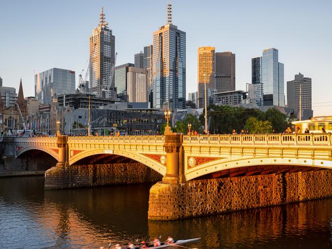 This image was captured at Melbourne, Australia at sunset moment, from where can see the whole city center in the middle. The river in picture is famous Yarra River.Escape 13 October 2024Cover StoryPhoto - iStock