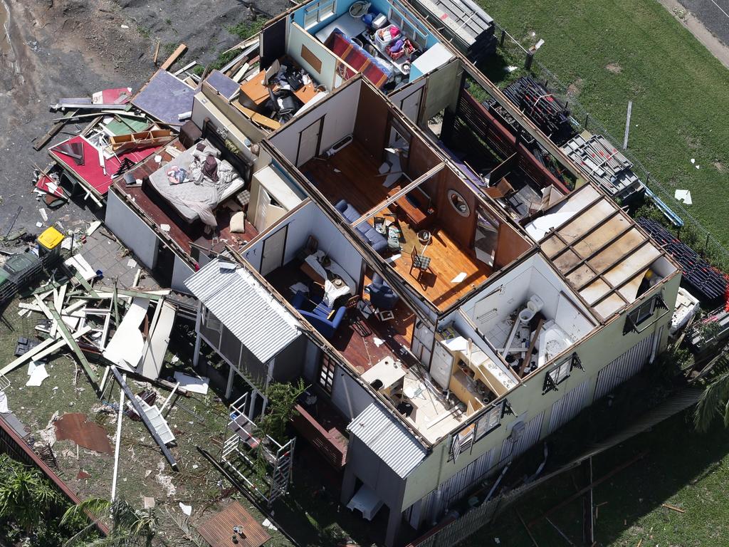 Damage to buildings in Yeppoon Fter the recent cyclone. Pic Peter Wallis