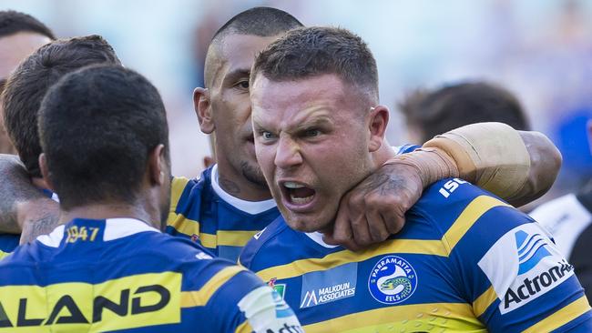 Dylan! Dylan! Dylan! What about me? Nathan wishes he was the favourite Brown in Eels town. Picture: AAP Image/Craig Golding