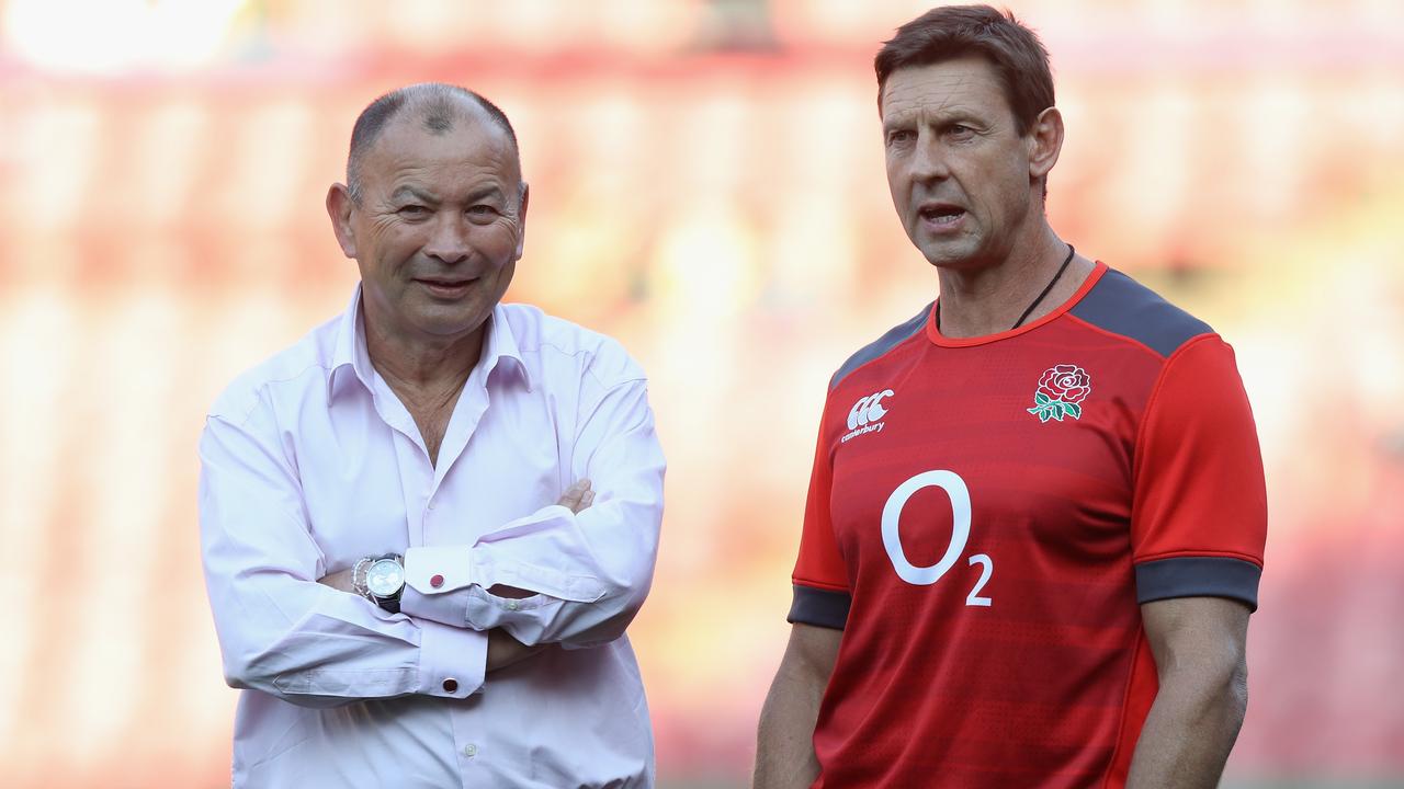 England coach Eddie Jones with assistant Scott Wisemantel.