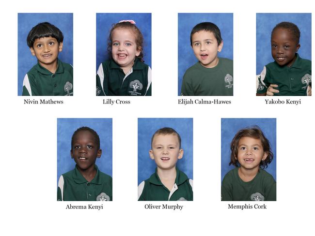 Forrest Parade School transition students Nivin Mathews, Lilly Cross, Elijah Calma-Hawes, Yakobo Kenyi, Abrema Kenyi, Oliver Murphy and Memphis Cork. Picture: Forrest Parade School