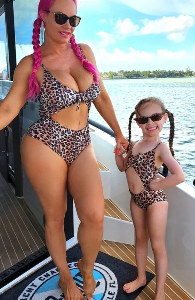 Now she’s shared another photo wearing a matching cossie to her daughter, proving she doesn’t care about the criticism. Picture: Instagram/CocoAustin